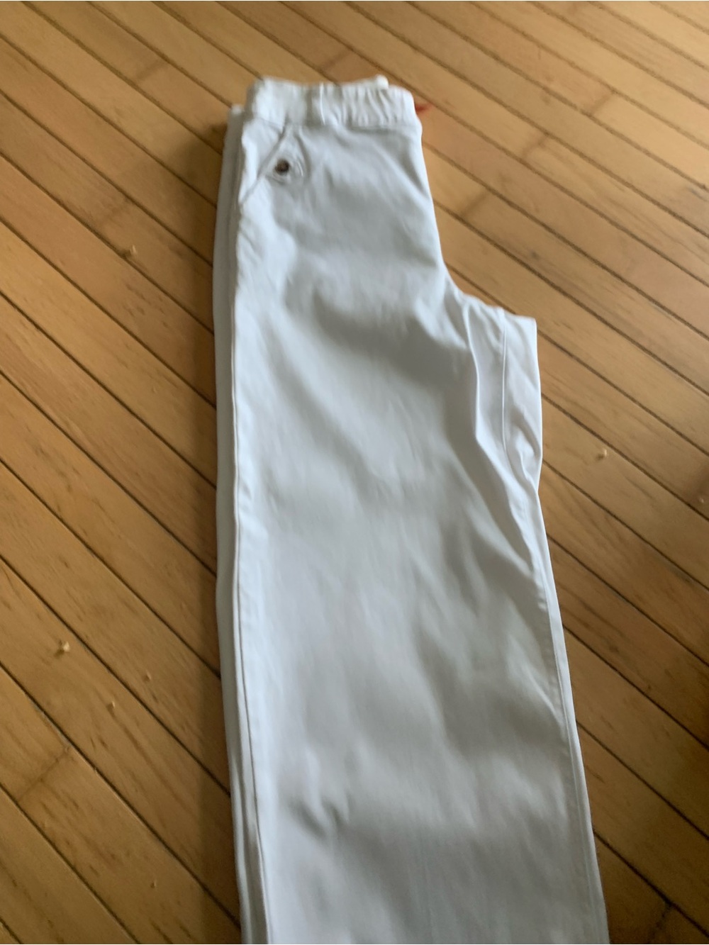 Spanx denim cropped white Jean size XL